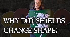 Why did medieval shields change shape so much?