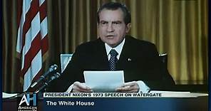 President Nixon's First Watergate Speech