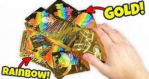 These Pokemon Cards Were Rainbow Secret Rares.. AND MADE OUT OF GOLD!