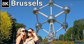 Brussels Capital of Europe Walk 8K - Atomium, European Parliament, Old Town