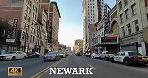 Driving Downtown Newark, New Jersey 4K