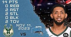 Cameron Payne player Highlights BUCKS vs MAGIC NBA Regular season game 11-11-2023