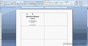 Printing Business Cards in Word | Video Tutorial