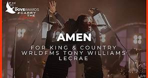 for KING & COUNTRY ft. WRLDFMS Tony Williams & Lecrae: "Amen" (51st Dove Awards)