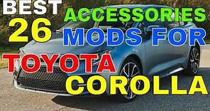 26 Different Accessories MODS You Can Have In Your Toyota Corolla For Interior Exterior