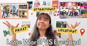 E8: Lotte World Versus Everland Korea Travel Comparison (Price, Location, Attractions + More)