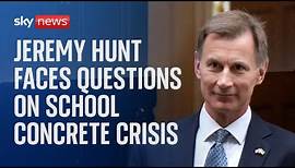 Chancellor Jeremy Hunt answers questions in the House of Commons