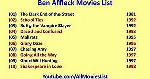 Ben Affleck Movies List