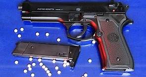 Beretta model 92 FS airsoft spring pistol - review and shooting test