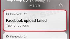 Facebook Fix upload failed Problem Solve