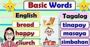 Learn Basic Words | English Tagalog | For preschoolers