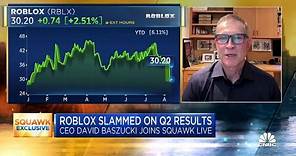 Roblox CEO Dave Baszucki on Q2 results: We're showing continuing, accelerating growth