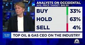 Occidental Petroleum CEO talks the CrownRock deal, Chevron and Hess and natural gas prices