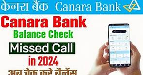 canara bank balance check in 2024 |canara bank balance check number |how to check Balance in Canara|