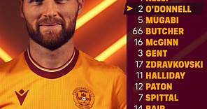 The Motherwell team to play Ross County