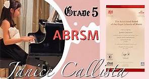 Janice Callista (age 10) ABRSM-(Associated Board of the Royal Schools of Music) “Grade 5 Piano”