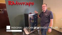 Insignia - 115-Can Beverage Cooler Measurement for putting on custom printed wraps.