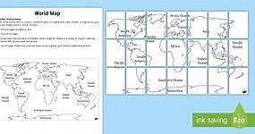 Map of the World Colouring Activity