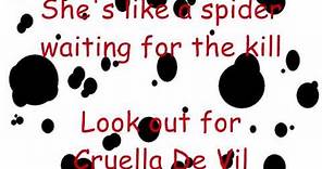 Cruella De Vil with Lyrics