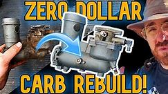 Briggs and Stratton Carburetor Repair! (Foolproof) Zero dollar rebuild for Cast Iron 16hp