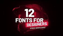 Best FREE Fonts Every Graphic Designer SHOULD TRY!