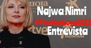 Najwa Nimri - Premios Goya 2022 (ENTREVISTA)