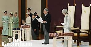 Japanese emperor Akihito abdicates in historic ceremony