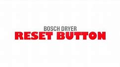 ✨Bosch Dryer won't Heat--Reset Button--Quick Fix✨