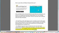 Play Microsoft Edge Surf game like a pro