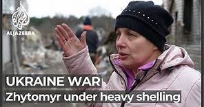Ukraine war: Zhytomyr under heavy shelling as civilians pledge to fight
