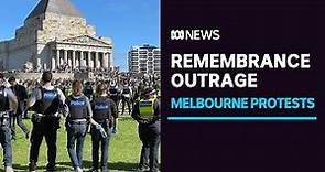 Outrage following protesters' use of Shrine of Remembrance in Melbourne | ABC News