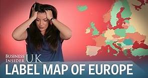 Brits fail to label a map of Europe
