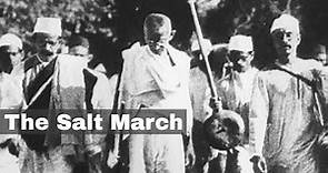 12th March 1930: Gandhi begins the Salt March of 240-miles to the coastal village of Dandi