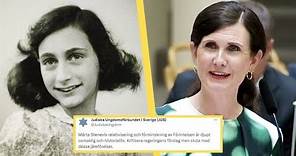 Märta Stenevi (MP) jämför Anne Frank med illegala i Sverige
