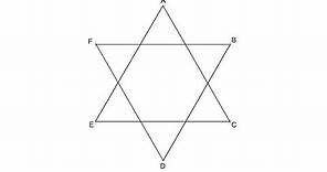 How to draw a Star of David (six pointed star)