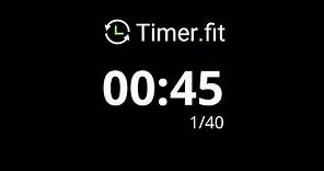 45 Second Interval Timer with 10 Seconds Rest