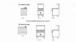 Electric Ranges - Free CAD Drawings