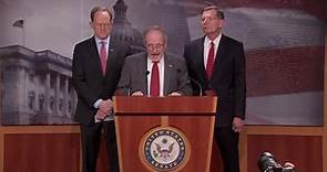 Senator Jim Risch leads GOP colleagues in press conference to discuss Russia-Ukraine conflict