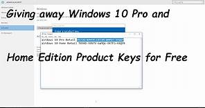 Giving Away Windows 10 Pro and Home Product keys for Free
