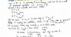 Mathematical Logic, Lecture 6 (More on formal proofs and Gödel's completeness theorem)