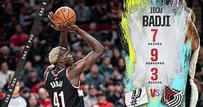 Ibou Badji Highlights | Trail Blazers vs. Spurs | Dec. 28