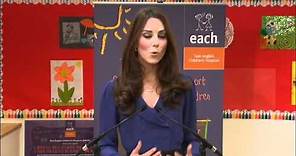 Kate makes first speech as Duchess of Cambridge