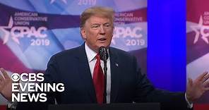 Trump gives fiery, off-script speech at CPAC