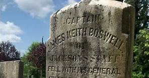 Grave Spotlight: The Grave of Captain James K. Boswell; killed with General Stonewall Jackson