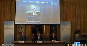 Oliver Hart y Bengt Holmström reciben el Nobel de Economía 2016 por sus teorías de contratos