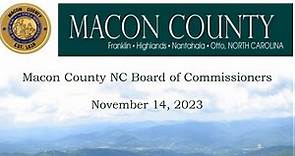 Macon County Commissioners Meeting 11-14-23