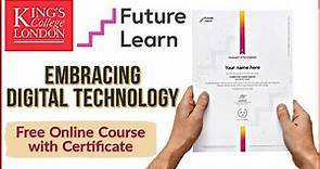 Kings College London offering FREE CERTIFICATE Course | Future Learn free courses with Certificate