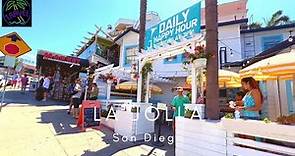 🇺🇸 Downtown La Jolla in San Diego California 2022 Walking Tour & Travel Guide | 🎧 Binaural Audio