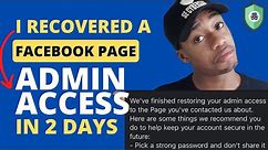How To Recover A Hacked Facebook Page Admin Access | Recover Gain Admin Access