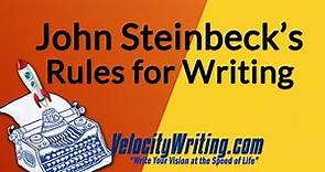 John Steinbeck’s Rules for Writing